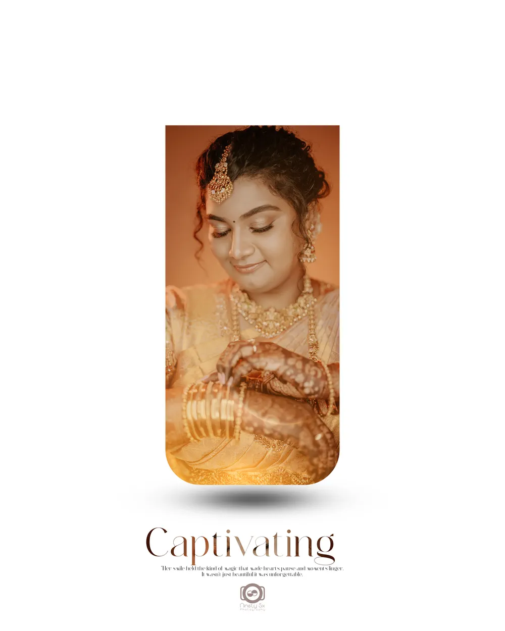 Bride adjusting her jewellery