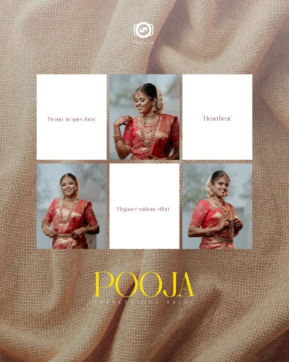 A set of bridal portraits