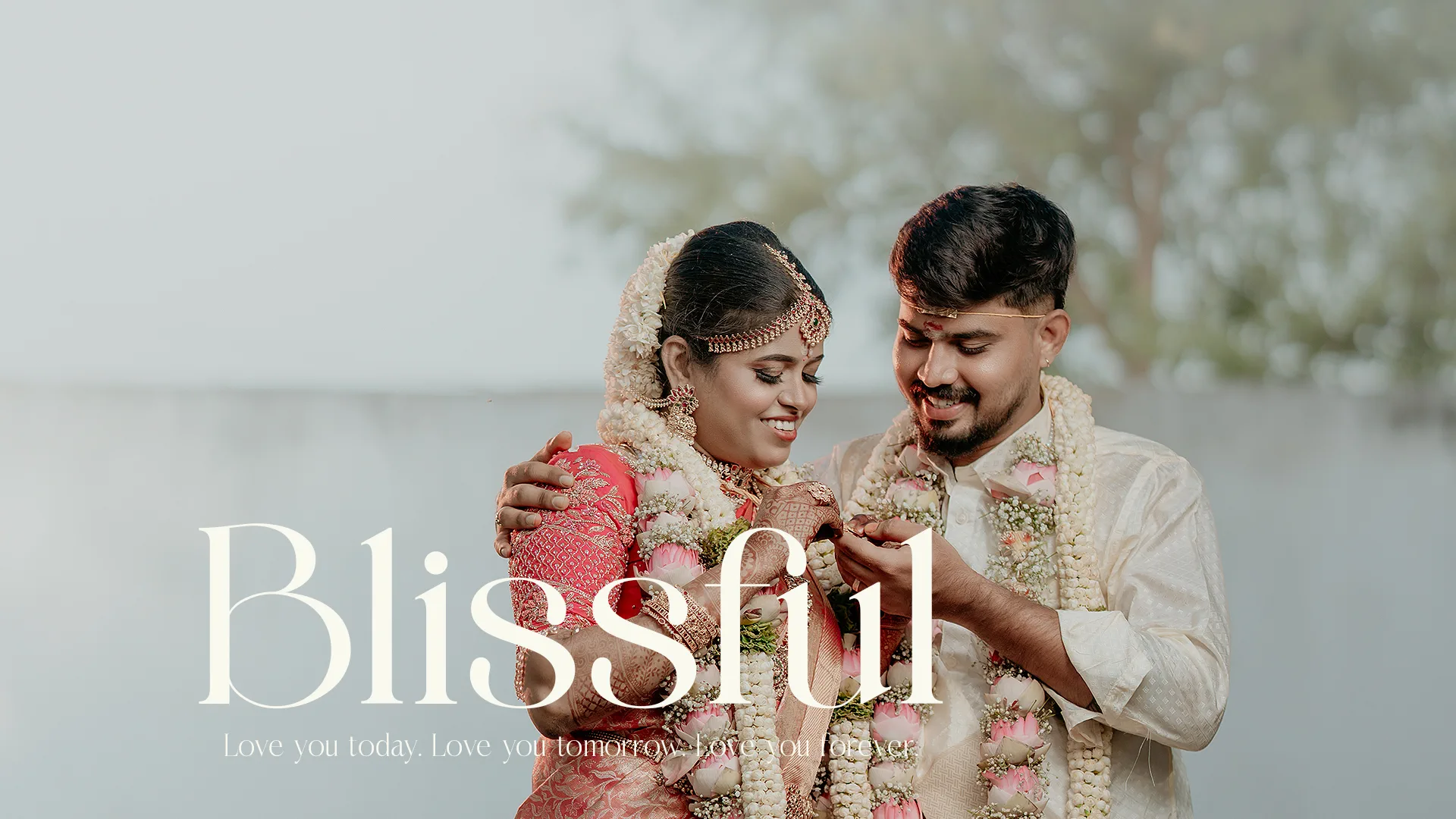 Garland exchange during a South Indian wedding
